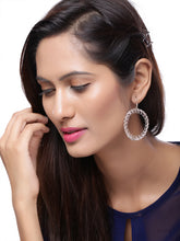 Load image into Gallery viewer, Adorn by Nikita 92.5 Sterling Silver Circular Drop Earring
