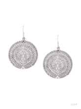 Load image into Gallery viewer, Adorn by Nikita 92.5 Sterling Silver Textured Circular Drop Earring
