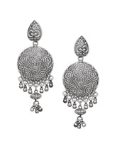 Load image into Gallery viewer, Adorn by Nikita 92.5 Sterling Silver Geometic Design Earring With Danglers
