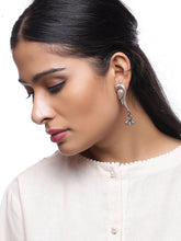 Load image into Gallery viewer, Adorn by Nikita 92.5 Sterling Silver Perrot Design Earring With Danglers
