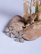 Load image into Gallery viewer, Adorn by Nikita 92.5 Sterling Silver Floral Design Drop Earring
