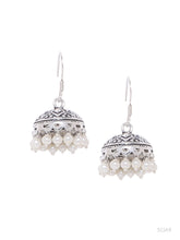 Load image into Gallery viewer, Adorn by Nikita 92.5 Sterling Silver Jumki With Pearl Danglers

