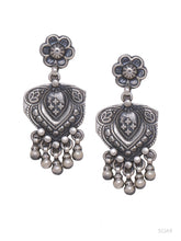 Load image into Gallery viewer, Adorn by Nikita 92.5 Sterling Silver Textured Earring With Danglers
