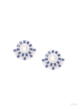 Load image into Gallery viewer, Adorn by Nikita 92.5 Sterling Silver Blue And White CZ Stone Earring
