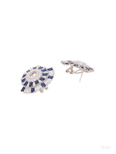 Load image into Gallery viewer, Adorn by Nikita 92.5 Sterling Silver Blue And White CZ Stone Earring
