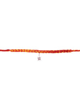 Load image into Gallery viewer, ADORN BY NIKITA 925 STERLING SILVER RAKHI WITH SWASTIK CHARM
