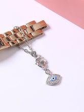 Load image into Gallery viewer, 92.5 Sterling Silver Evil eye charm with chain
