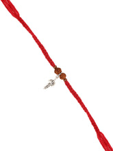 Load image into Gallery viewer, Adorn by Nikita Sterling Silver Rakhi With Tulsi Charm

