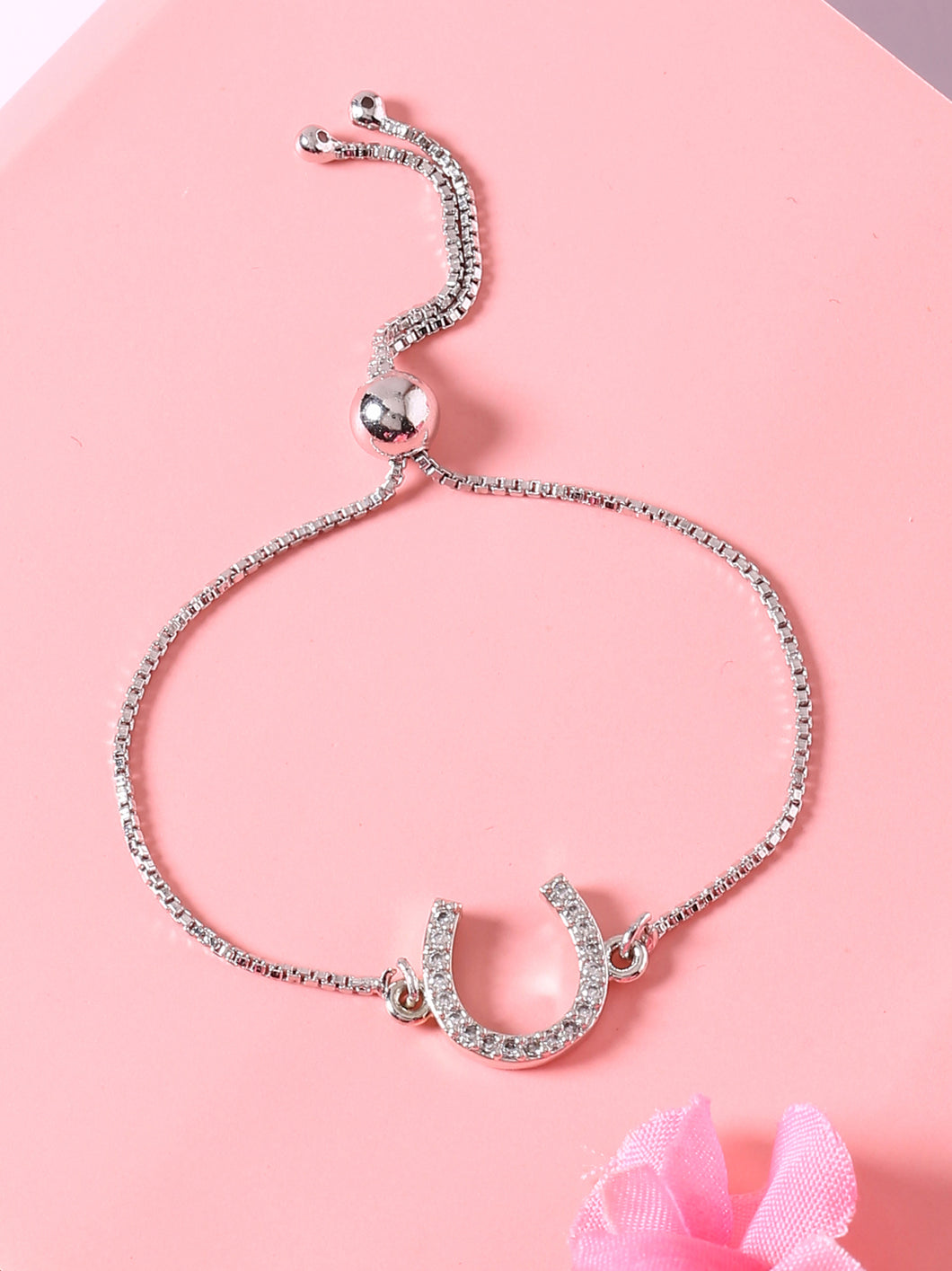 92.5 Sterling Silver Horseshoe Bracelet