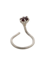 Load image into Gallery viewer, Adorn By Nikita Ladiwala Oxidised Sterling Silver Stone-Studded Nose Stud
