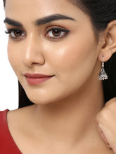 Load image into Gallery viewer, Adorn by Nikita 92.5 Sterling Silver Textured Design Jhumki
