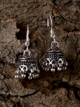 Load image into Gallery viewer, Adorn by Nikita 92.5 Sterling Silver Textured Design Jhumki
