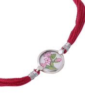 Load image into Gallery viewer, Adorn By Nikita Sterling Silver HandPainted Floral Rakhi
